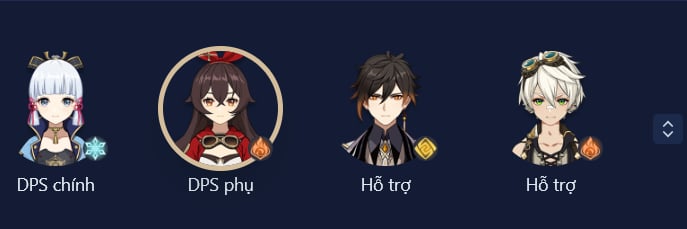 Đội hình 1: Jean, Venti, Bennett, Xiangling
